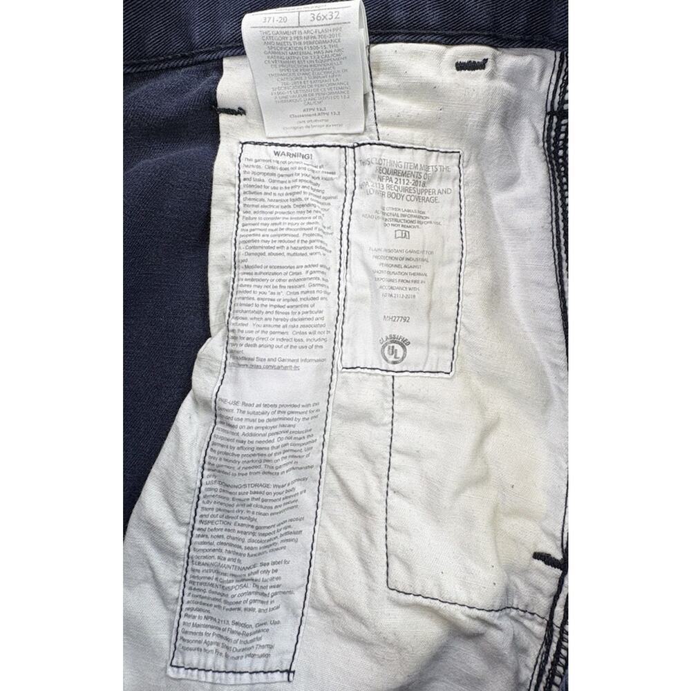 Carhartt FR Flame Resistant Cat 2 2112 Blue Work Pants Men’s 36x32 - Picture 4 of 12